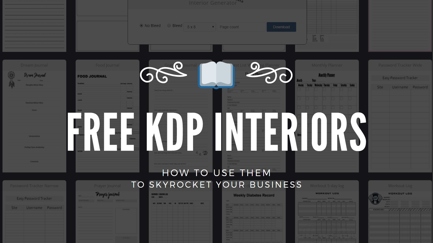 Free KDP Interiors For Low Content Book Publishing - How To Use Them In  Your Business - Book Bolt