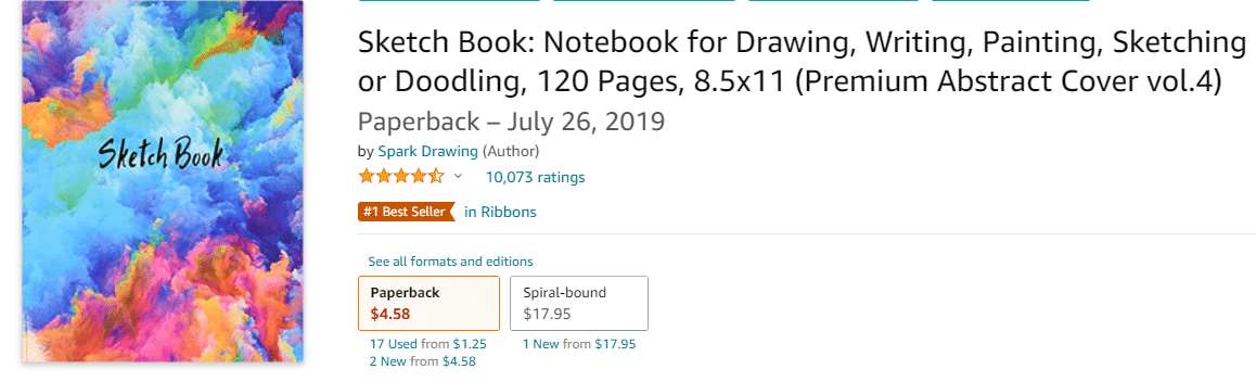 Sketch Book: Large Notebook for Drawing, Painting, Doodling or Sketching:  120 Page, 8.5 x 11. Sketchbook Journal for School Math and Science.