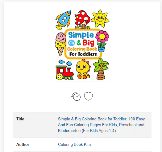Simple & Big Coloring Book for Toddler: 100 Easy And Fun Coloring Pages For  Kids, Preschool and Kindergarten (For Kids Ages 1-4)