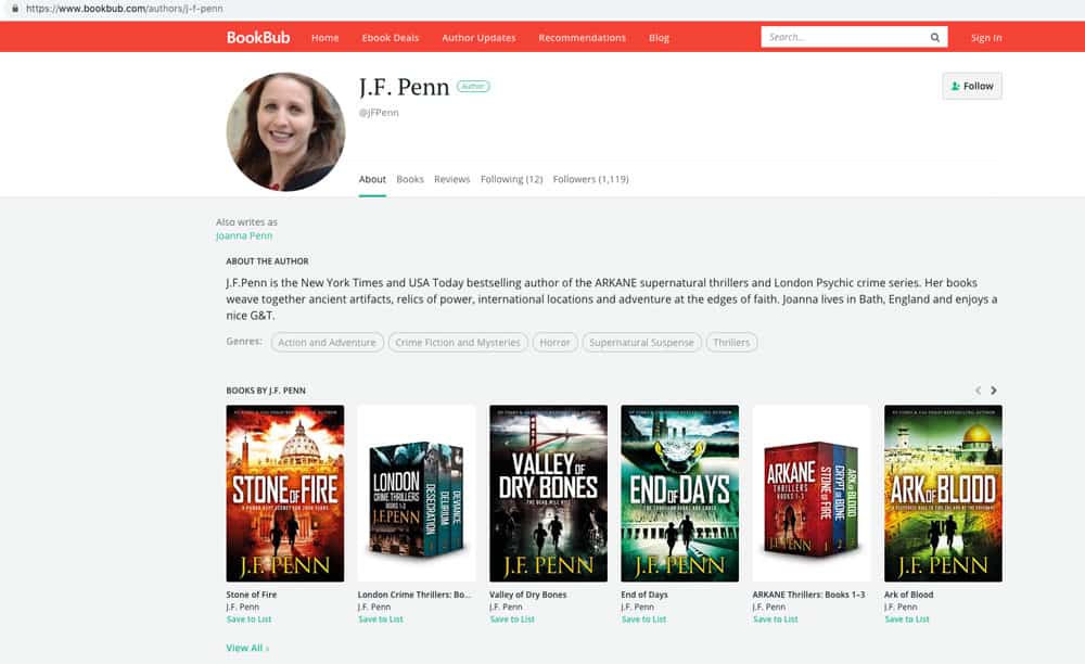 author bio example joanna penn