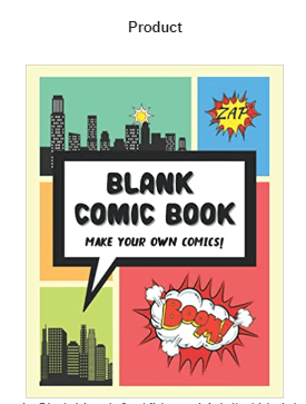 Blank Comic Book Notebook: Create Your Own Story, Comics & Graphic Novels  (Paperback)