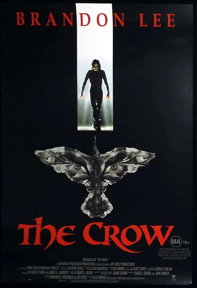 THE CROW Original Rolled One sheet Movie poster Brandon Lee Ernie Hudson - Moviemem Original Movie Posters