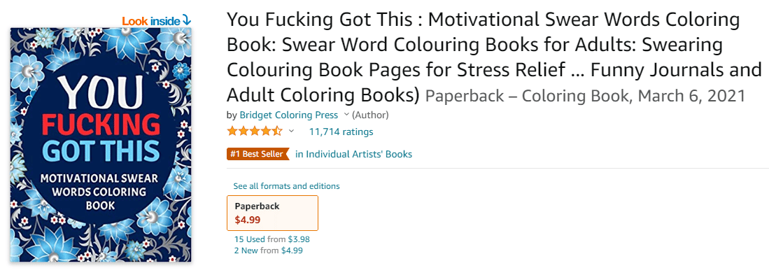 Fuck Feelings: Funny Motivational Swearing Coloring Book for Adults Stress