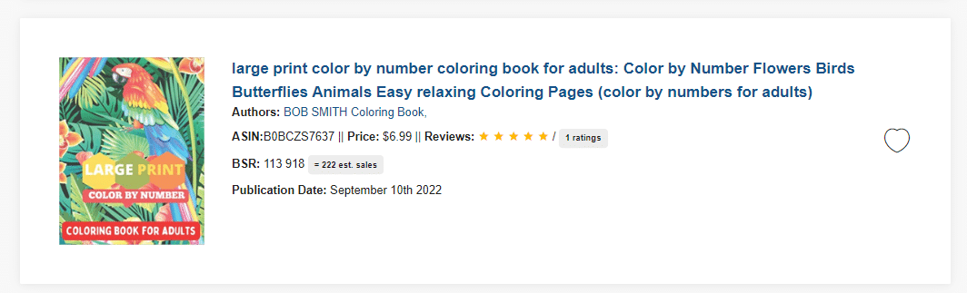 Color by Number Adult Coloring Book: Large Print Birds, Butterflies and  Animals Coloring Book For Adults (Paperback)