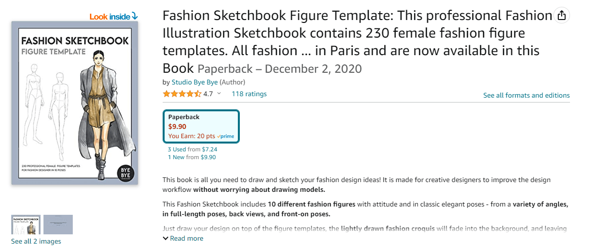Female Fashion Sketchbook Figure Template: This professional Fashion  Illustration Sketchbook contains 230 female fashion figure templates. All  fashion (Paperback)