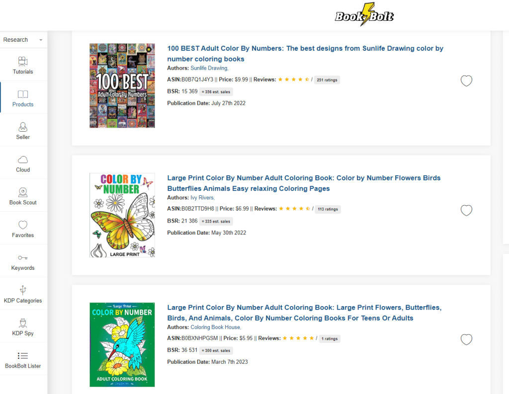 Colorbynumber books on Amazon KDP What does this rare niche offer