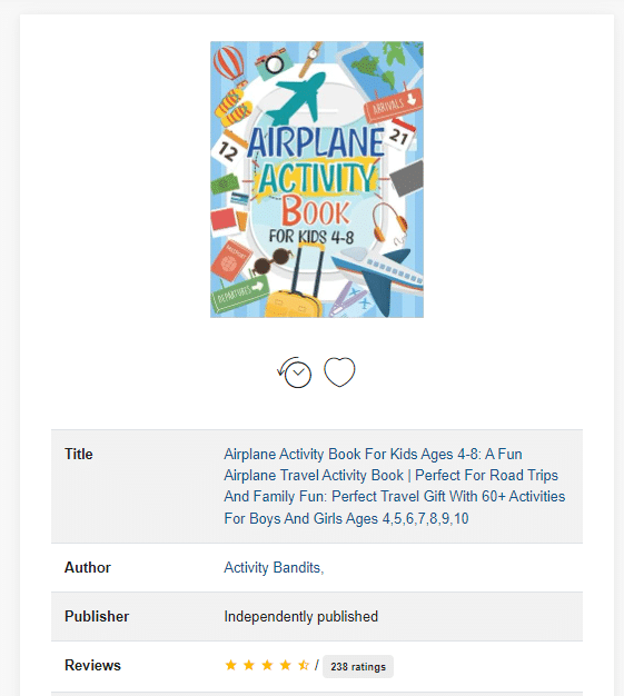 Airplane Activity Book For Kids Ages 4-8: A Fun Airplane Travel Activity  Book