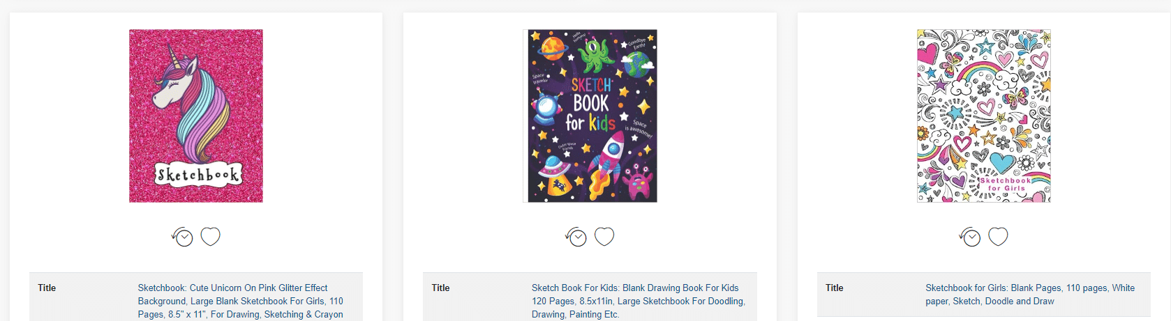 Sketch book for kids: Cute SPACE! - Blank Paper for Drawing - 110