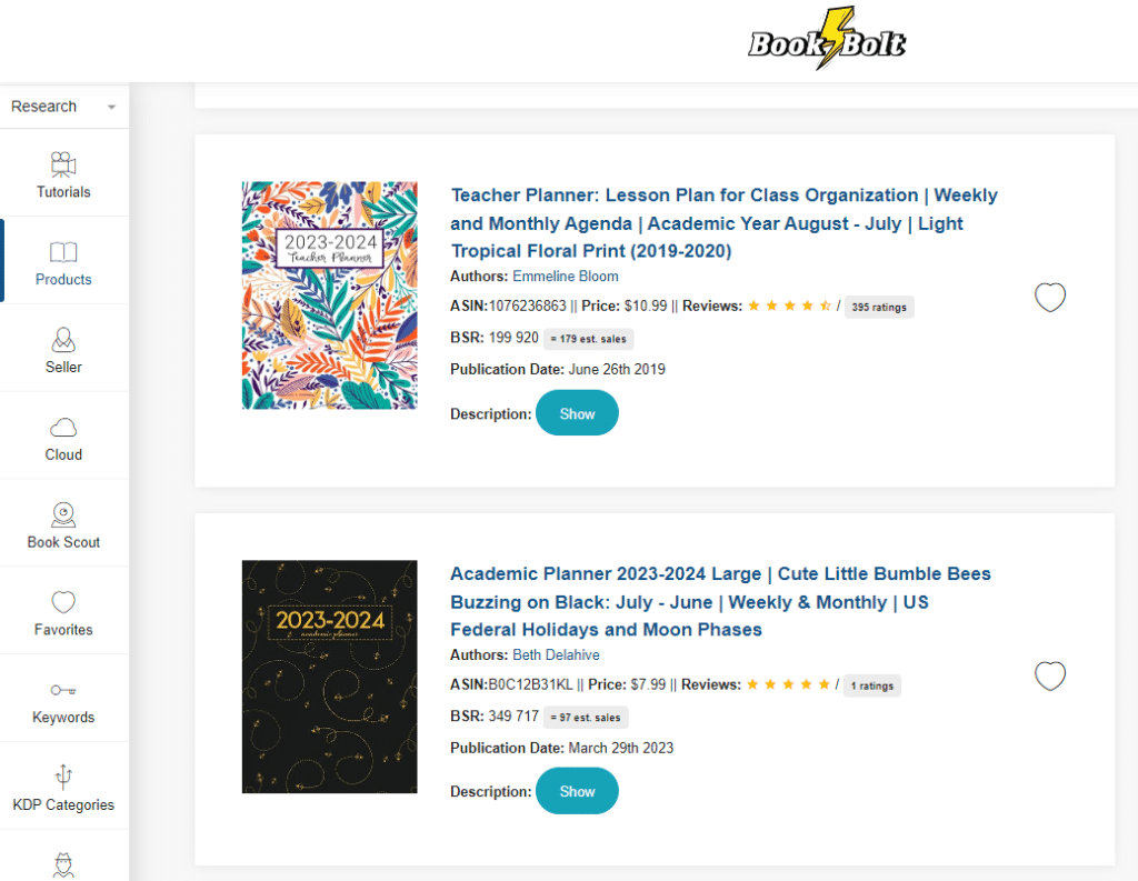 Academic planners on Amazon KDP Bestsellers and best practices to