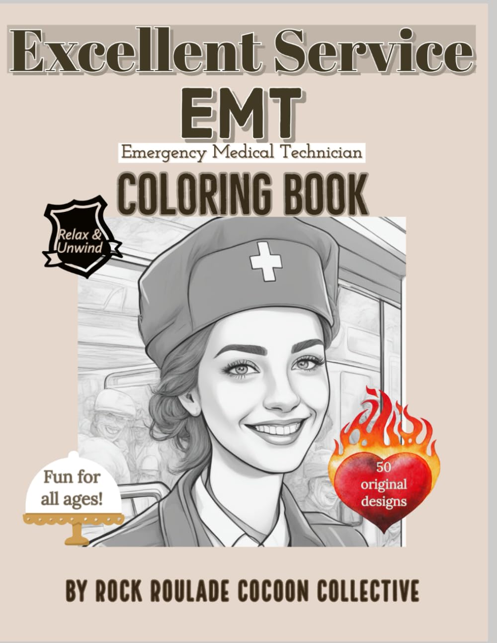 A coloring book of a nurse Description automatically generated