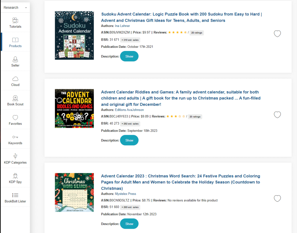 What are advent calendars and which theme in this product category