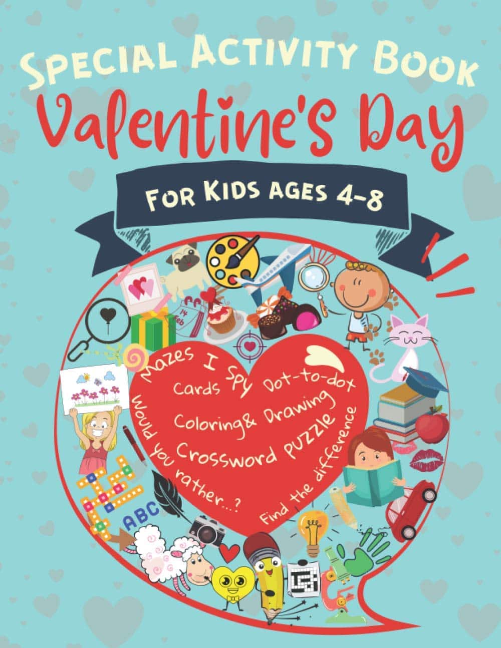 A book cover of a heart with many different objects Description automatically generated with medium confidence
