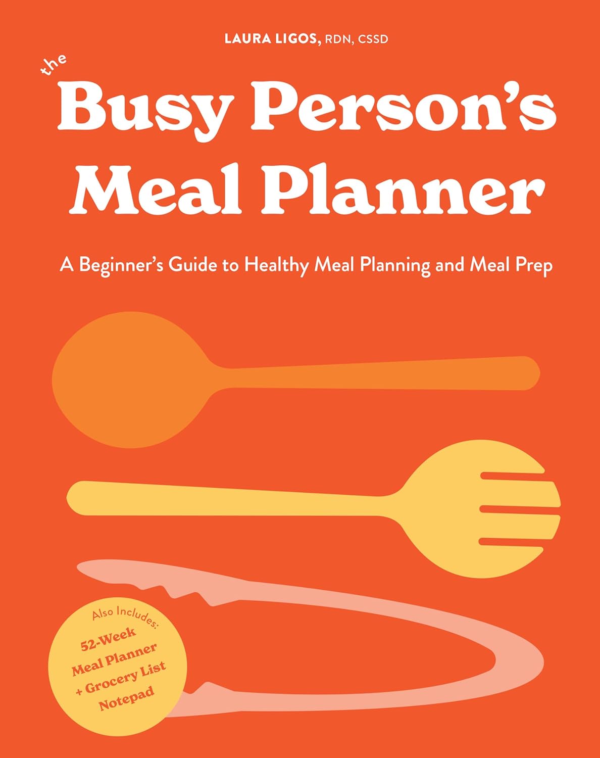 A book cover of a meal planner Description automatically generated
