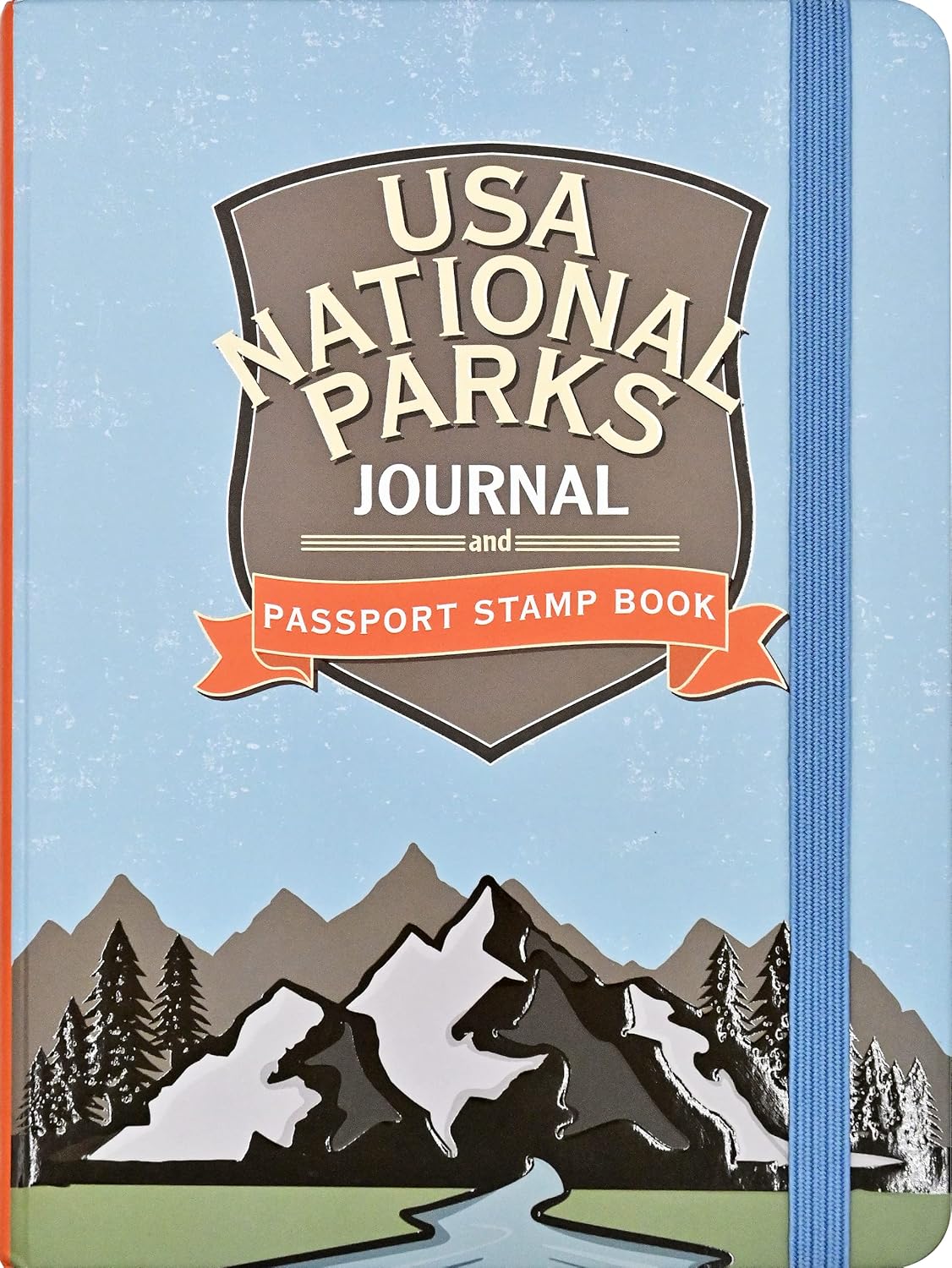 A blue notebook with a blue band Description automatically generated