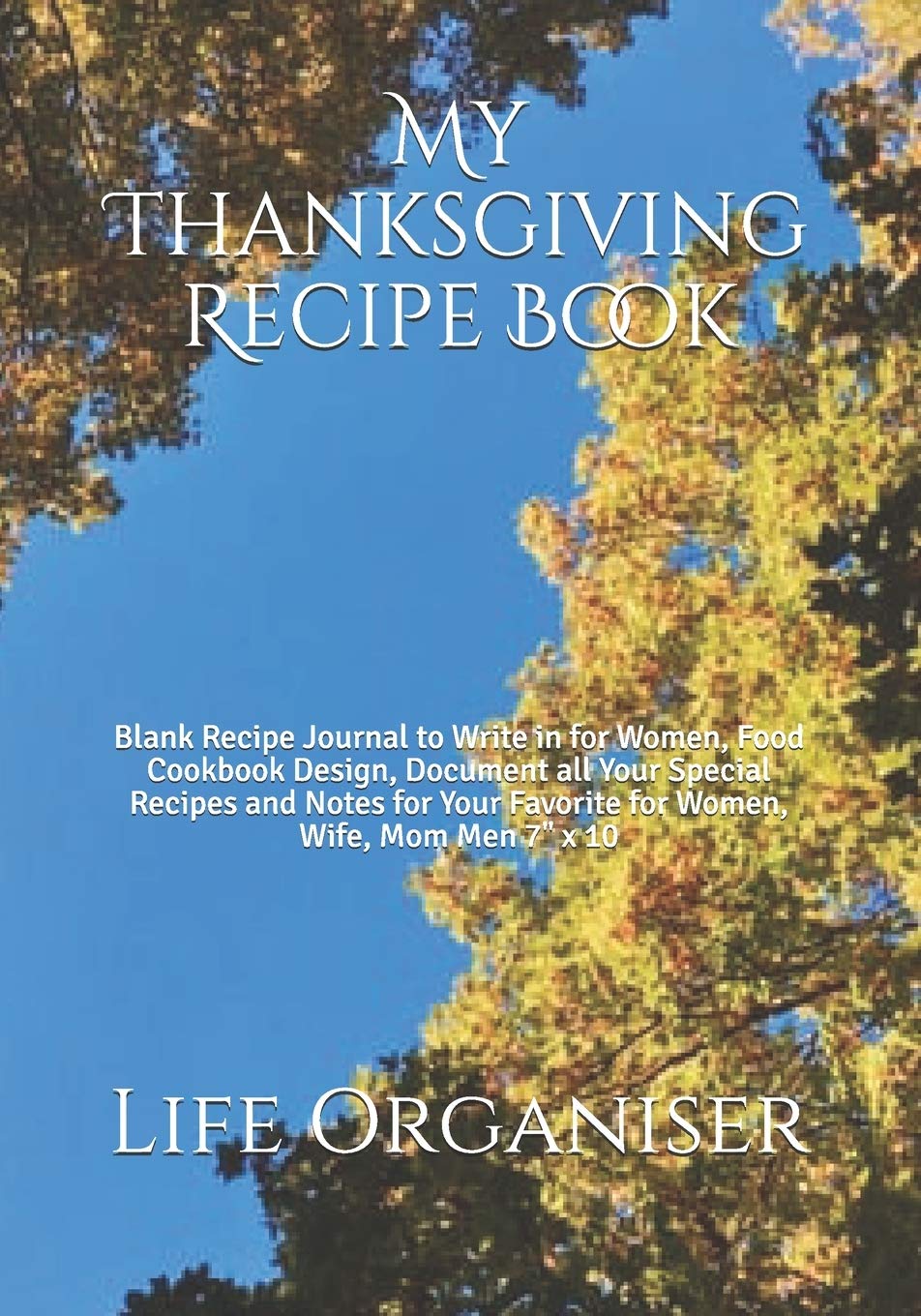 A book cover with trees and text Description automatically generated
