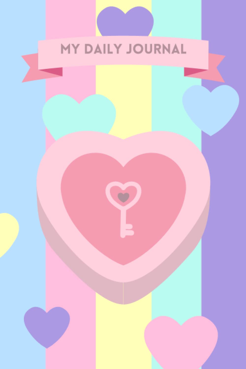 Type: Daily journal with customizable pages Cover: Eye-catching design featuring stripes and hearts