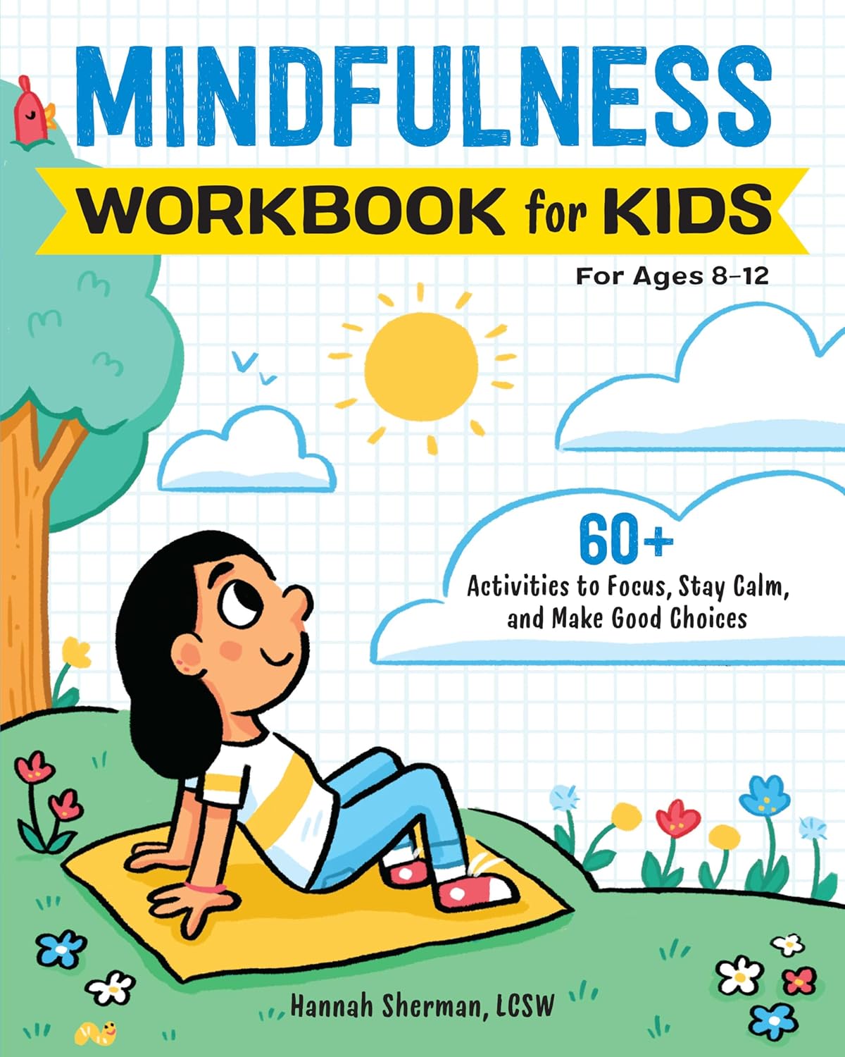 A book cover of a child doing a yoga exercise Description automatically generated
