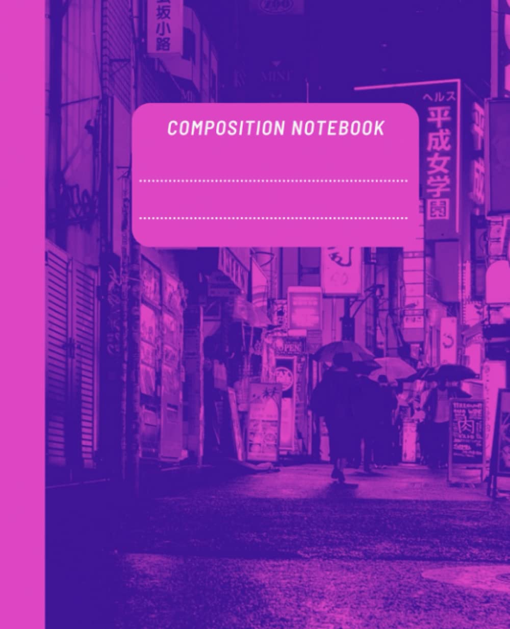 A purple cover of a notebook Description automatically generated