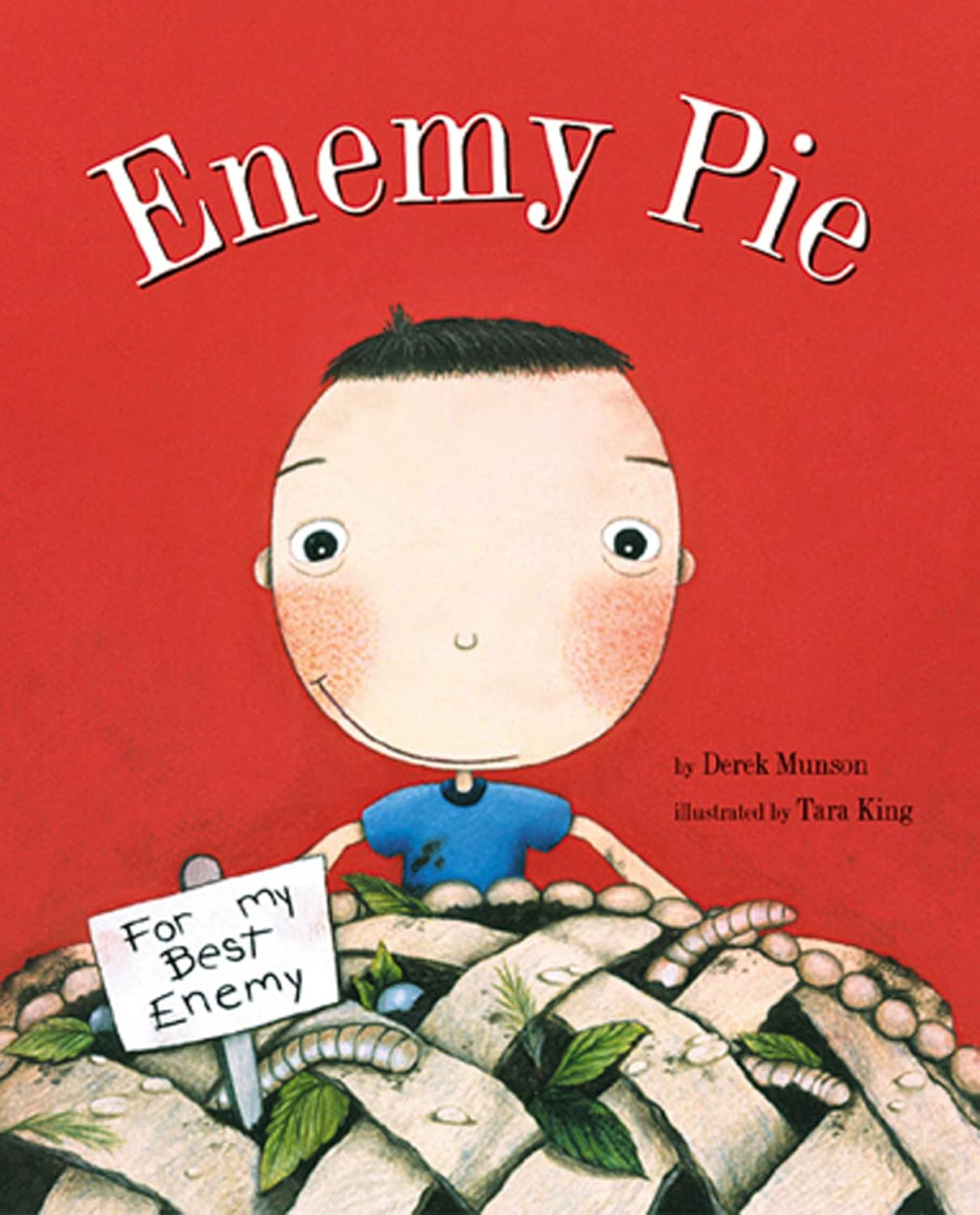 A book cover of a child holding a sign Description automatically generated