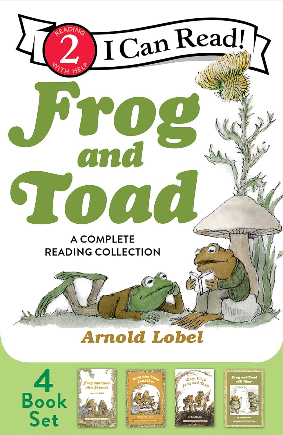 A book cover of a frog and toad Description automatically generated