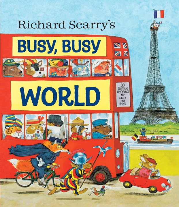 A book cover of a red double decker bus Description automatically generated