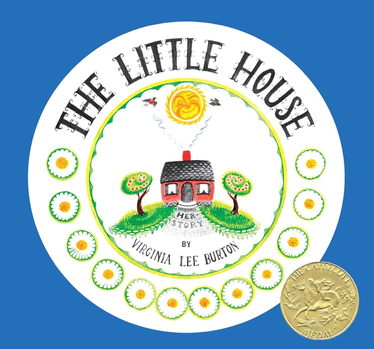 A plate with a picture of a house and a coin Description automatically generated